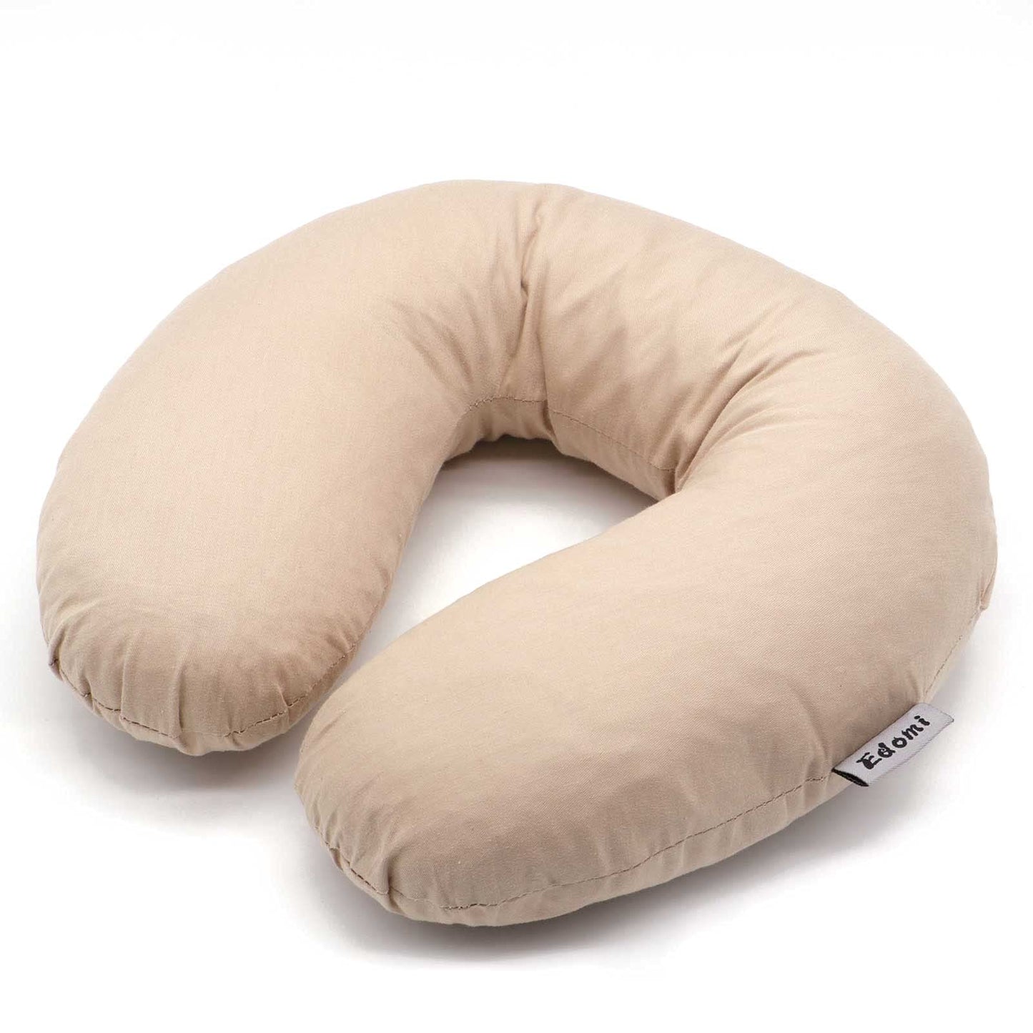 Buckwheat U-Shaped Neck Pillow Adjustable Buckwheat Hull Pillow with Pillowcase, Neck Support and Shoulder Relax Cervical Pillow (12x12 inch, Grey)