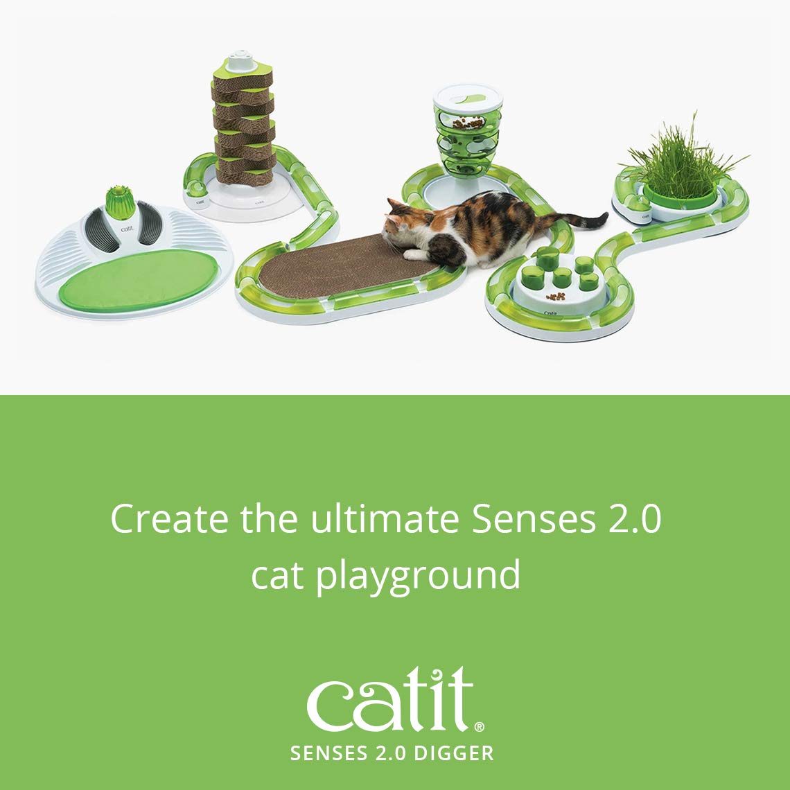 Catit Senses 2.0 Digger Interactive Slow Feeder - Turn Mealtime into Play Time