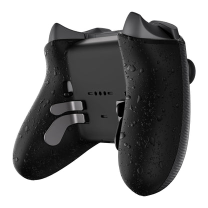 eXtremeRate Replacement Bottom Shell Case for Xbox Elite Series 2 Controller, Textured Black Non-Slip Back Housing Shell, 3D Splashing Cover for Xbox Elite Series 2 Core Wireless Controller Model 1797