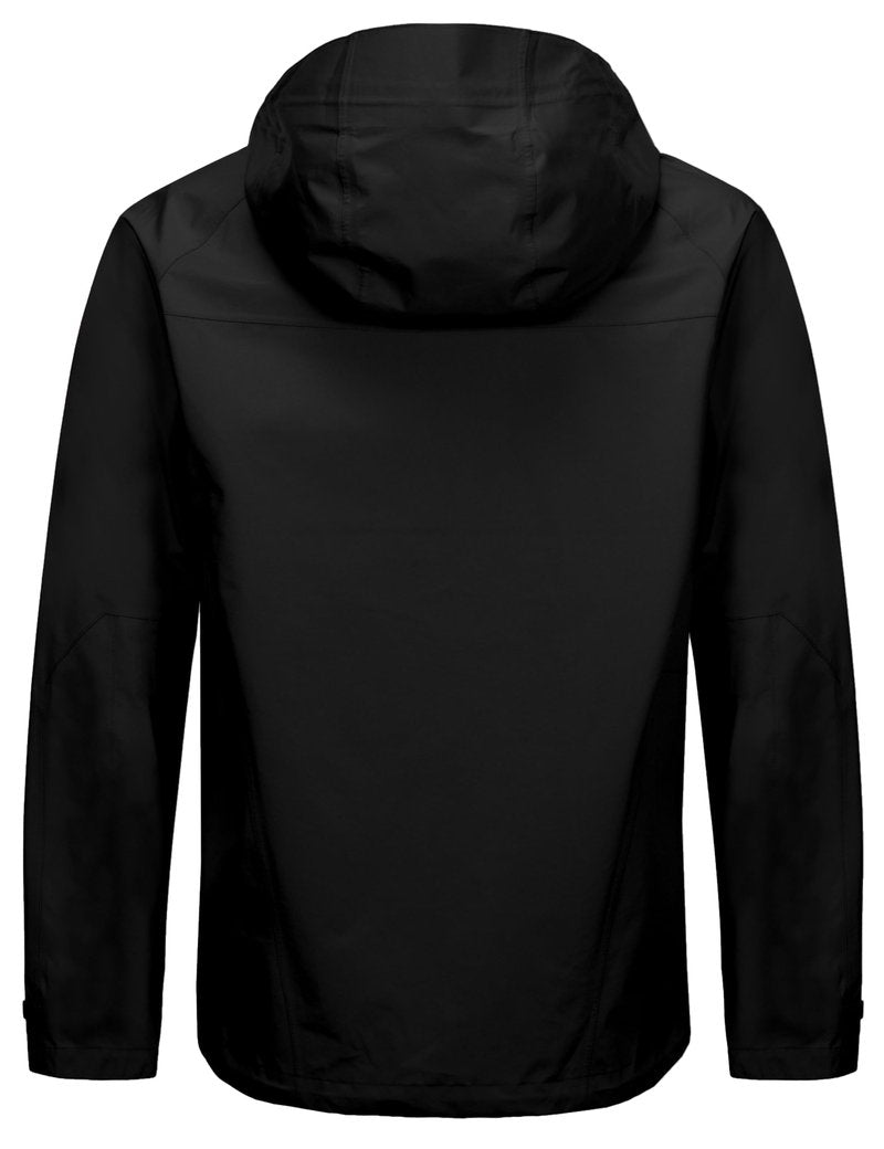 Little Donkey Andy Men's Waterproof Outdoor Hard Shell Breathable Jacket Travelling Sports Coat Black S