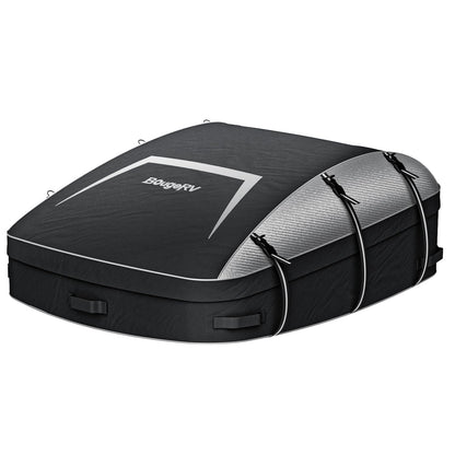 BougeRV Soft Rooftop Cargo Carrier Bag Water-Resistant Roof Bag Aero Car Top Carrier for Vehicle with Racks 900D PVC, Includes 6 Reinforced Straps, Storage Bag, Luggage Lock (39'' x 35" x 13'')