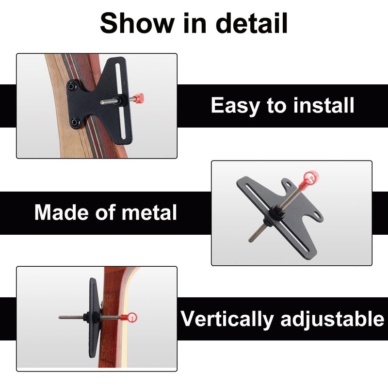 Archery Recurve Bow Sight Full Metal Needle Aim Recurve Simple Single Pin Bow Sight for Traditional Recurve Bows Aiming Practice Archery Beginner