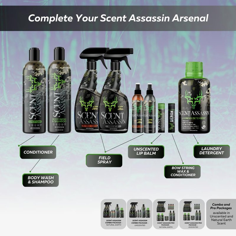 Scent Assassin Laundry Detergent - Unscented - 16oz - Scent Free Laundry Detergent - Hunting Detergent - Hunting Scent Eliminator - Scent Away for Hunting and Camping