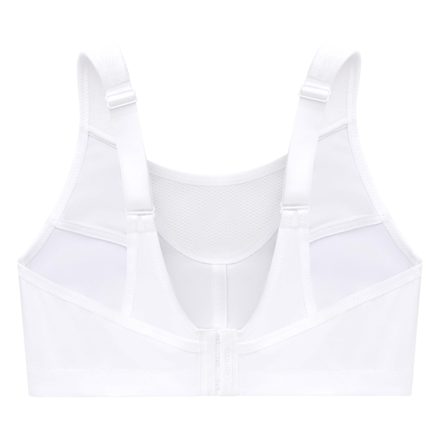 Full Figure Plus Size No-Bounce Camisole Sports Bra Wirefree #1066 White
