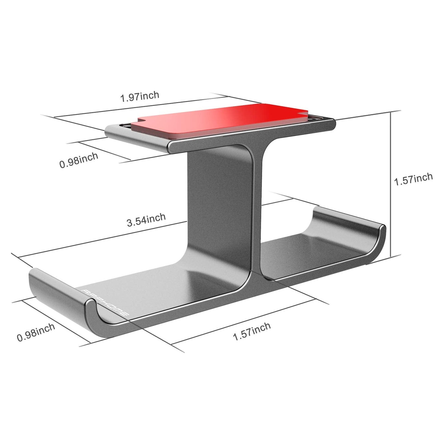 APPHOME Headphone Hanger Stand Under Desk Hook Aluminum Stick-On Adhesive Dual Headsets Holder Mount PC Gaming Accessories for All Headphones