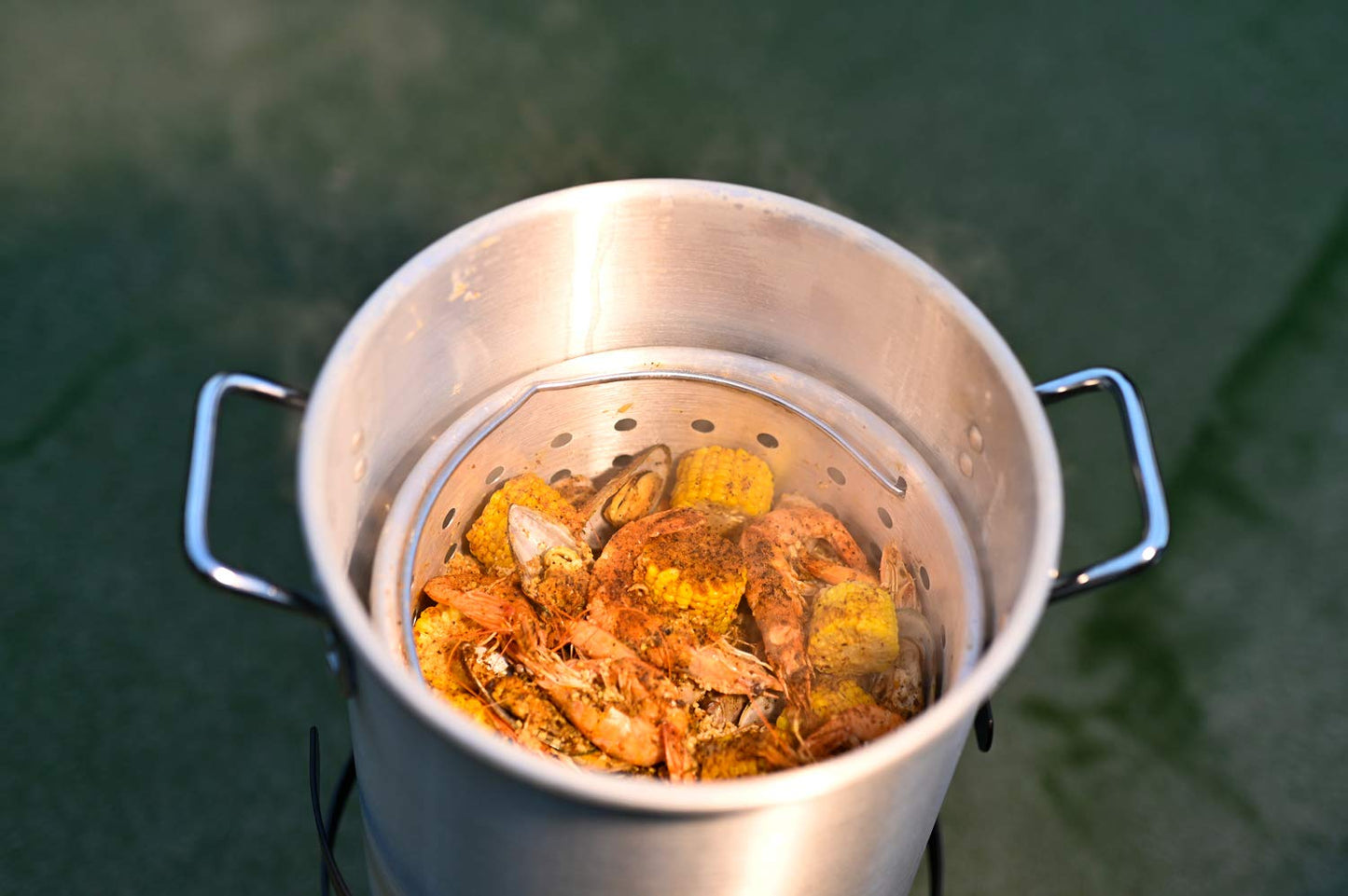 Barton 30QT Turkey Deep Fryer 37,000BTU Fish Fryer Pot Combo Boiler Steamer Roaster Clam Crawfish Pot Boiling Lid Seafood Cajun Gas Stove Burner Stand Injector