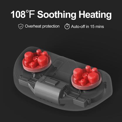 Foot Massager with Heat, Electric Kneading Plantar Fasciitis Treatment Machine, Circulation and Pain Relief for Foot and Calf Massage, Gifts for Dad, Mom and Lover
