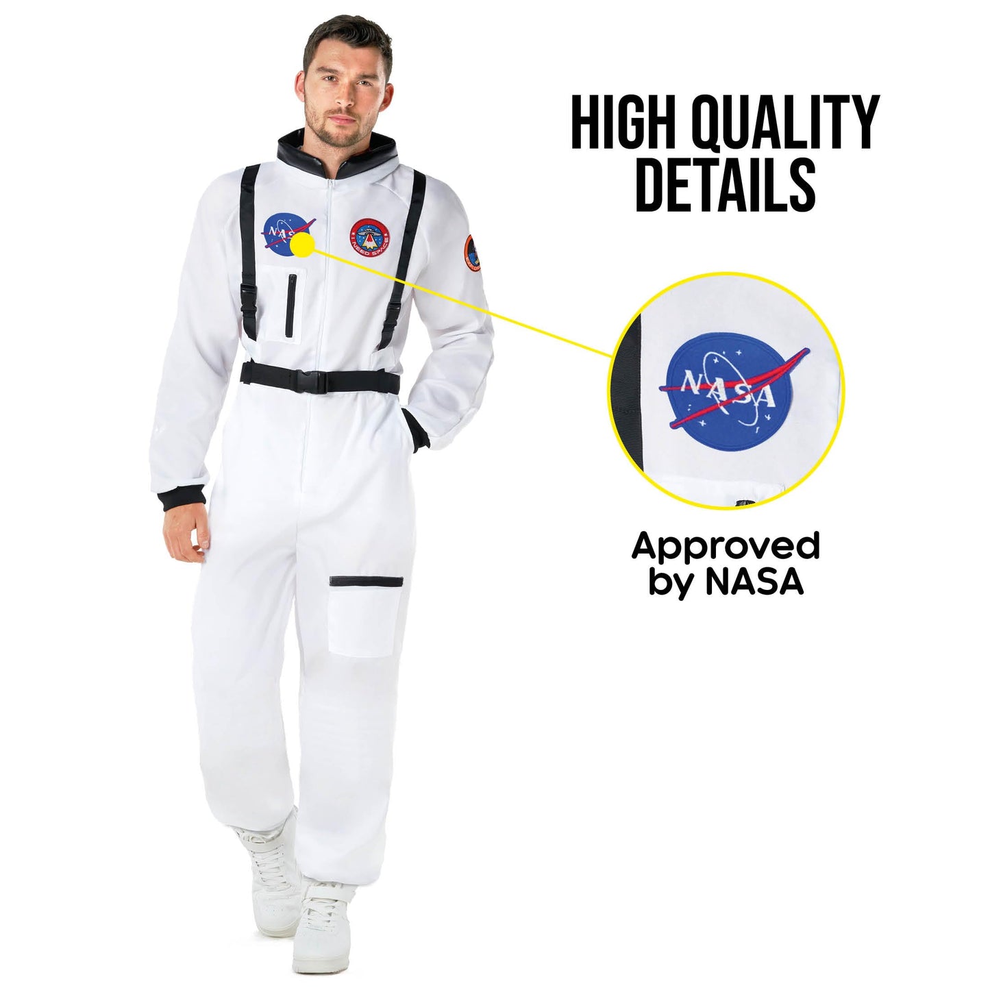 Morph Astronaut Costume Adult, White Space Suit Men, Mens Halloween Costume Astronaut Suits, Nasa Costumes Adult, Medium