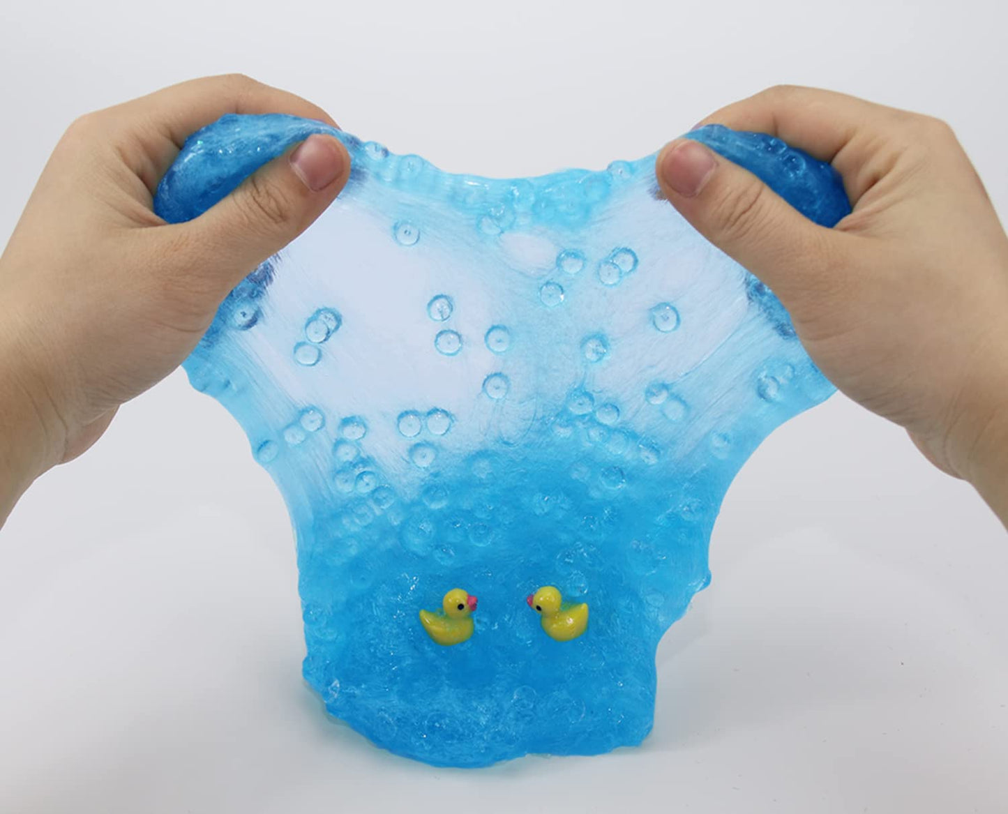 Charming Blue Crunchy Fishbowl Bead Slime,Super Soft and Non-Sticky, Great for Birthday Gifts for Girl and Boys,Party Favors,Christmas Stocking Stuffers