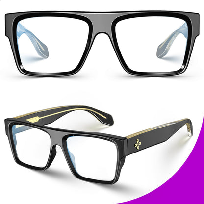VISOONE Square Full Rim Blue Light Blocking Glasses Large Fashion Computer Multi Colors Eyeglass Frame Women Men ALBA