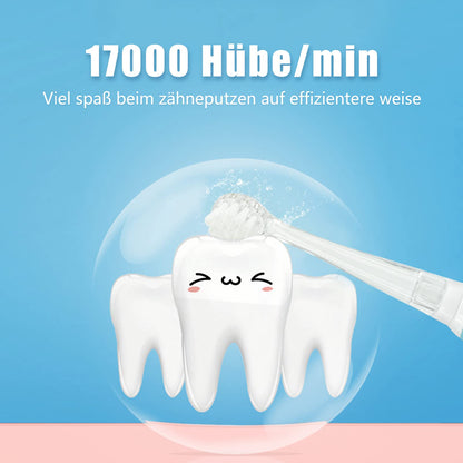 Seago Baby Toothbrush Age 0-2-3 Years Old Electric Toddler Kids Battery Powered Sonic Tooth Brush with Timer LED Light and 4 Soft Brush Heads for 6 Months and Up SG513 (Baby Blue)