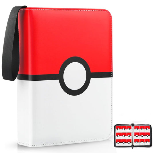 900 - Pockets Trading Card Binder with Removable 50 Sleeves, Card Collector Album with Zipper, Portable Card Holder Book Fits Sports Card, Game Card - Red