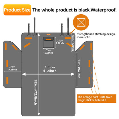Alfheim Car Boot Liner Protector - Nonslip Waterproof Pet Dog Back Seat Cover - Durable Washable Cargo Cover Mat Travel, Universal for Medium Small Car Truck SUV (Black)