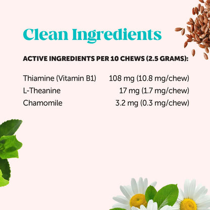 Calming Chews for Cats - Cat Anxiety Relief + Helps Reduce Stress - Behavioral Support & Promotes Relaxation for Travel, Boarding, Vet Visits, Separation Anxiety - Chicken (30-Day Supply)