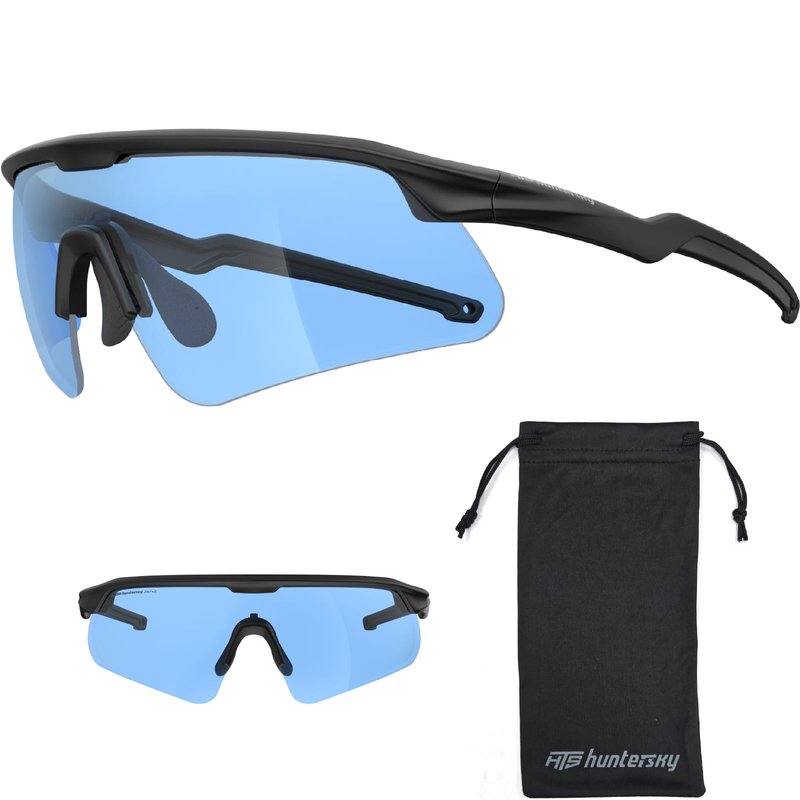 HTS HUNTERSKY Small Safety Glasses ANSI Z87.1 Impact Resistant Sports Eye Protection for Women Kids Cycling Pickleball S54