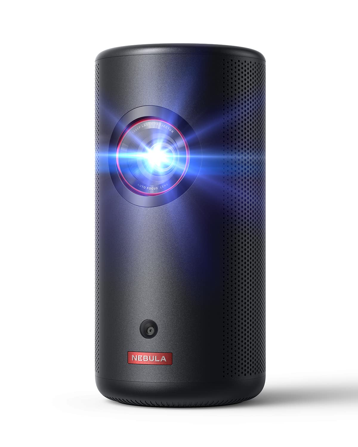 NEBULA Capsule 3 Laser, Outdoor Portable Mini Wi-Fi Smart TV Projector, Upgraded with Google TV, Official Netflix, Dolby Digital, 120 inches Screen and 2.5H Built-In Battery
