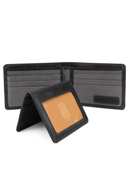 Timberland PRO mens Leather Rfid With Removable Flip Pocket Card Carrier Wallet, Black/Brandy, One Size UK