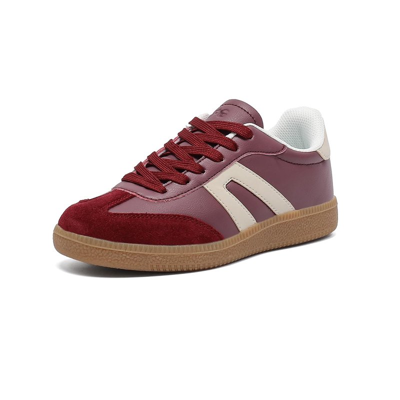 Women's Retro Gum Sole Fashion Sneakers-Lace Detail Casual Retro Walking Shoes-Gum Sole Casual Tennis-Anti Slip Trainers