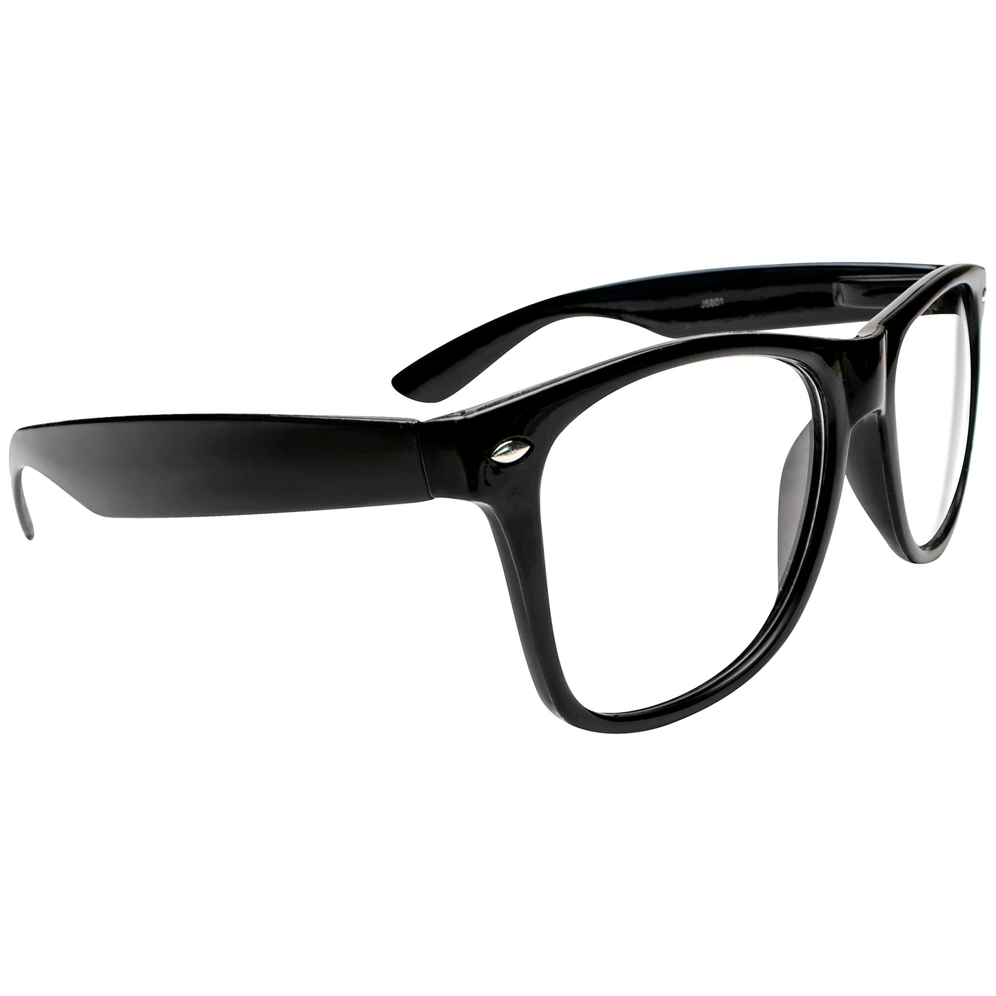 Kangaroo Black Fake Glasses - Classic Hipster Glasses Frames - Retro Clear Non Prescription Nerd Costume Eyeglasses for Men & Women for Halloween Cosplay