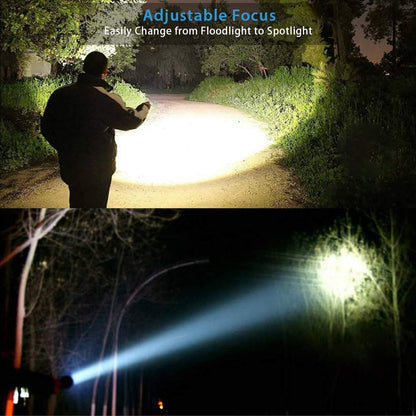 Hoxida Flashlight USB Rechargeable, Magnetic LED Flashlight, Super Bright LED Tactical Flashlight with Cob Sidelight, Waterproof, Zoomable Best Small LED Flashlight for Camping, Emergency Flashlights