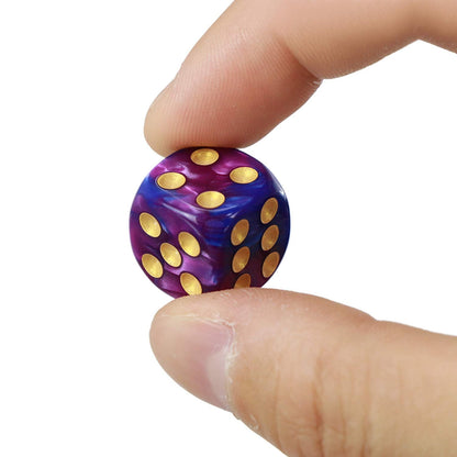 YOUSHARES 50 Pack D6 Game Dice Set with Pouch - 16mm Two Color 6 Sided Dice, Perfect Table Games Dice for Tenzi, Yahtzee, DND MTG RPG War Games