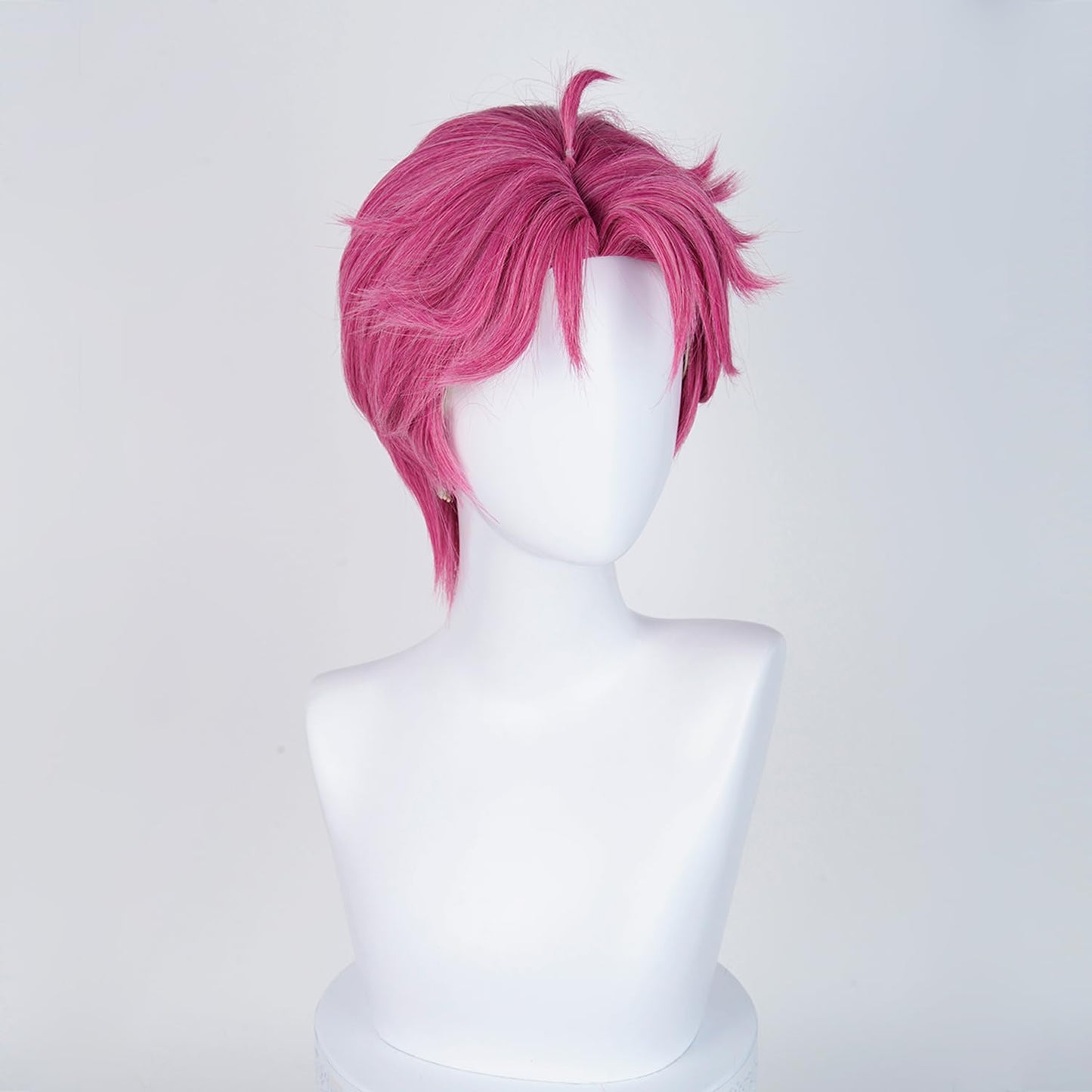 Pink Cosplay Wig for Men, Male Anime Style Wig Heat Resistant Synthetic Fiber for Cosplay Synthetic Hair Halloween Costume Party Hair