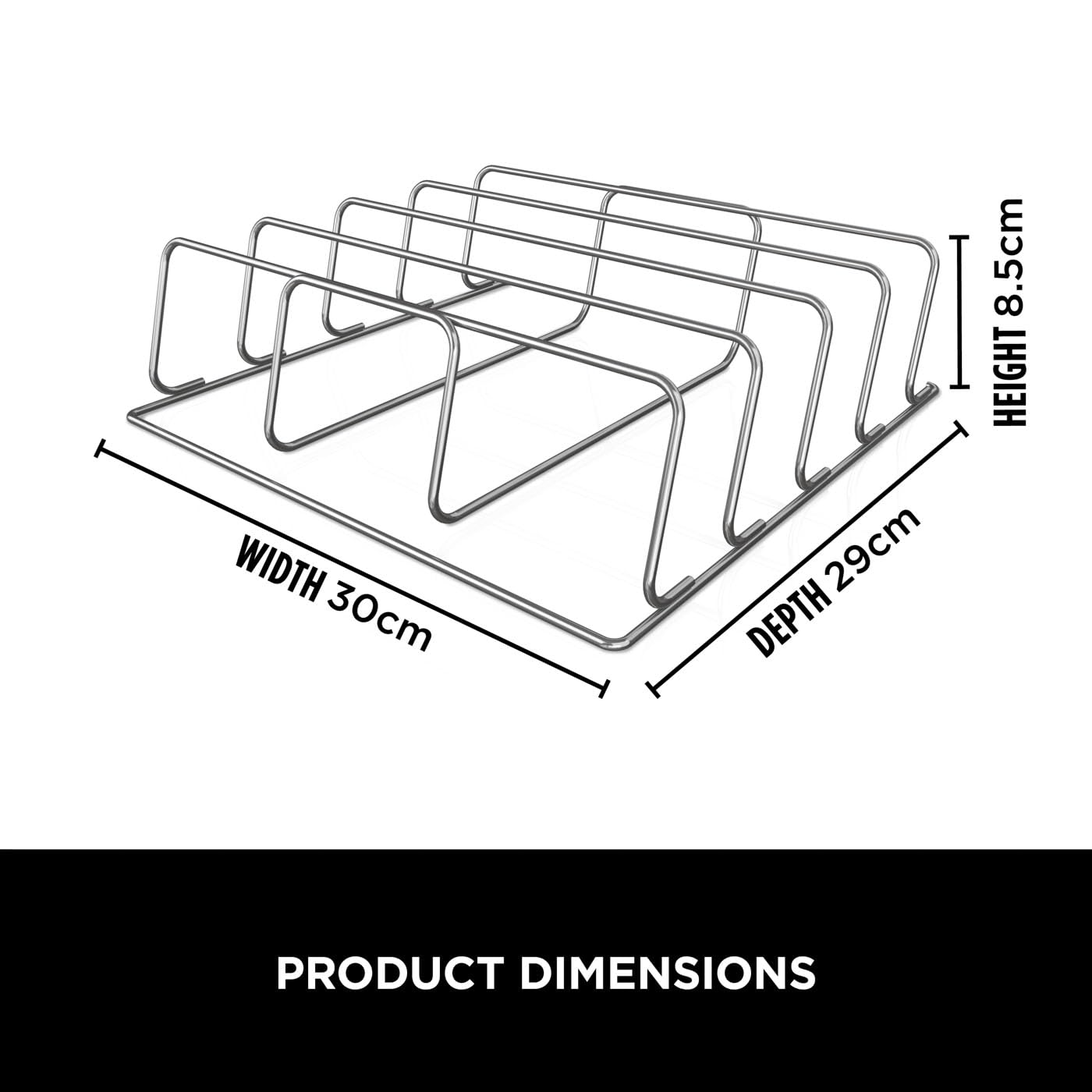 Ninja Woodfire XL Rib Rack for Grilling up to 4 Full Racks of Ribs, Easy to Wipe Clean, Official Accessory, Compatible with Ninja Woodfire XL BBQ Grill OG850 / OG901, Black, XSKOGXLRBRKEU