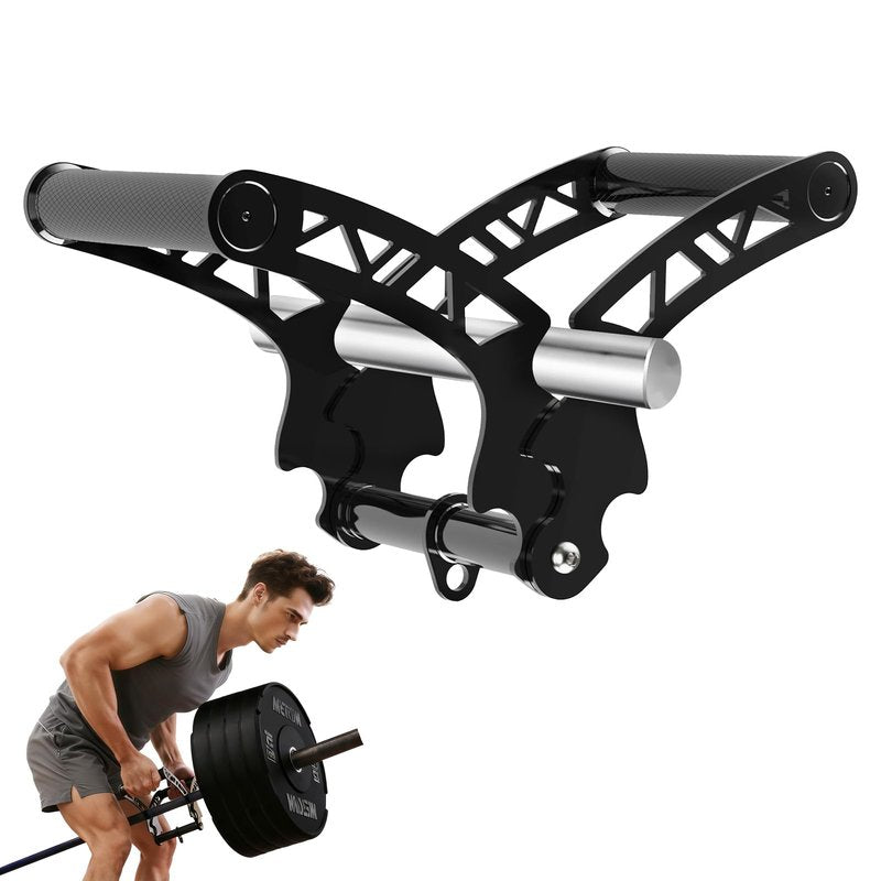 Fitarc Adjustable Width Landmine Attachment for Barbell,T Bar Row Handle,U Clips Gym Landmine Handle V Bar Attachment Exercise for Back,Arm,Shoulder