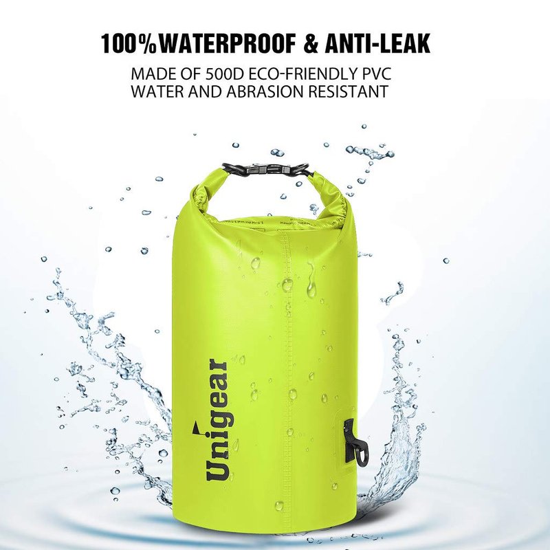 5L/10L/20L/30L/40L 600D Dry Bag Sack, Waterproof Floating Dry Gear Bags for Boating, Kayaking, Fishing, Rafting, Swimming, Camping and Snowboarding (Yellow, 30L)