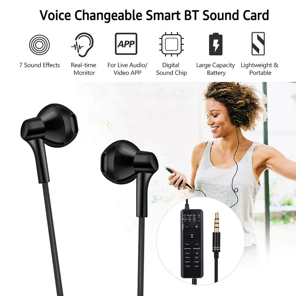 Voice Changer Headsets, KOKITEA Earbud Headphones, for Phone/PS4/Xbox/Switch/IPad/Computer/Anchor/Cam Girl/Kids