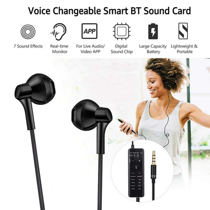 Voice Changer Headsets, KOKITEA Earbud Headphones, for Phone/PS4/Xbox/Switch/IPad/Computer/Anchor/Cam Girl/Kids