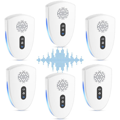 2025 Upgraded Ultrasonic Pest Control Repeller, Mouse Repellent Indoor for Spider Bug Roach Ant Fly Rat Mice Insect Deterrent, Mouse Rodent Repellent Ultrasonic Plug in, 3 Mode Switching, 6 Pack