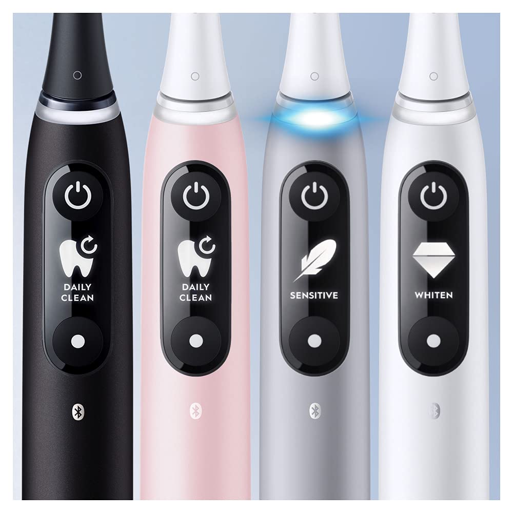 Oral-B iO Series 6 Electric Toothbrush/Electric Toothbrush, 5 Cleaning Modes for Dental Care, Magnetic Technology, Display & Travel Case, Gift Man/Women, Designed by Braun, Black Lava