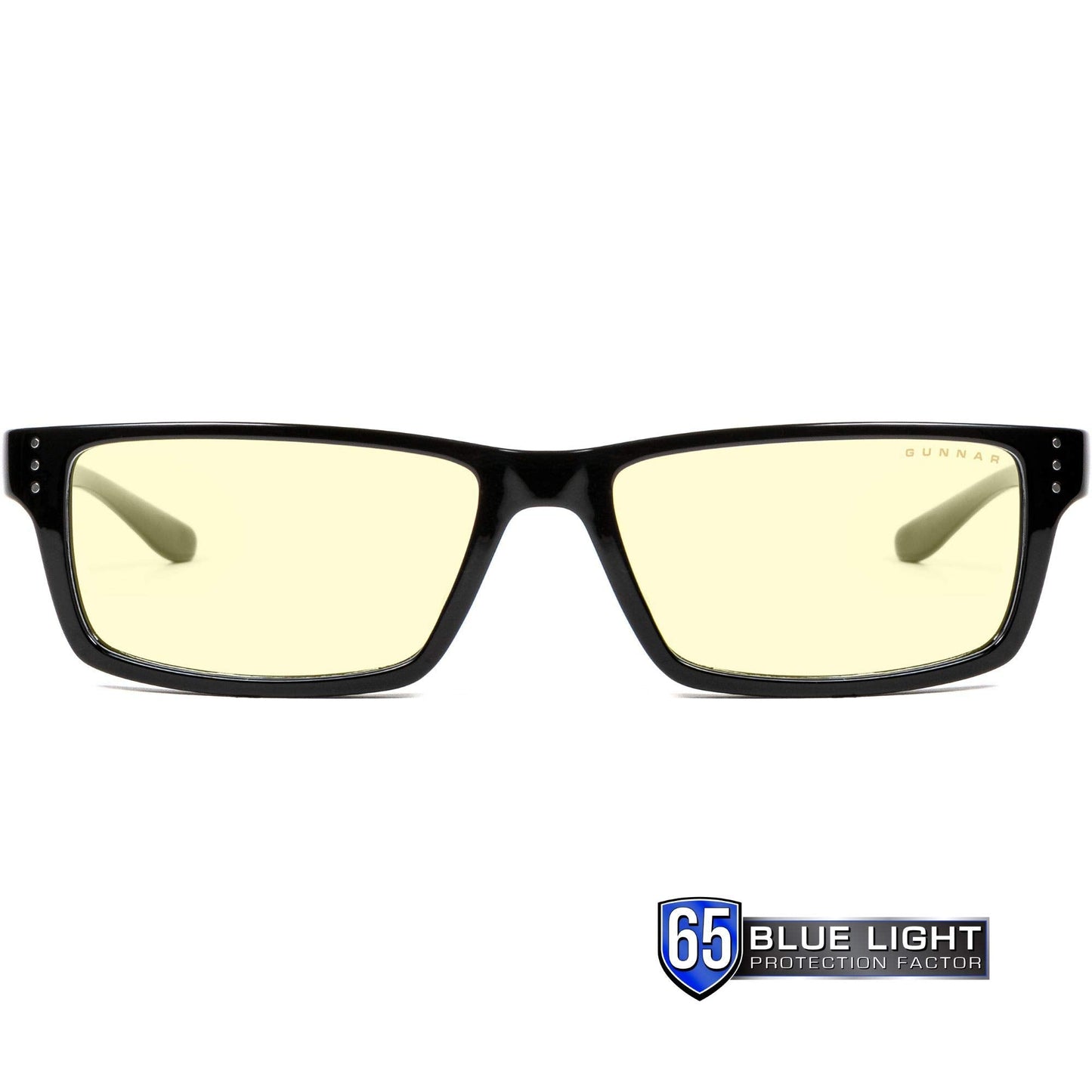 GUNNAR Premium Computer and Gaming Glasses For Men & Women - Advanced Blue Light Blocking Lens Technology For Eye Strain Relief and Anti Fatigue - Riot Amber Tinted Gaming Glasses