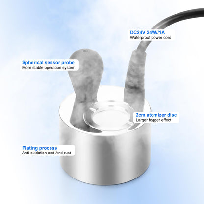 FITNATE Mist Maker, Upgraded Fogger Water Fountain Pond Fog Machine Atomizer for Halloween Gatherings, Festivals, and Other Holidays, with Ceramic Disc Tools