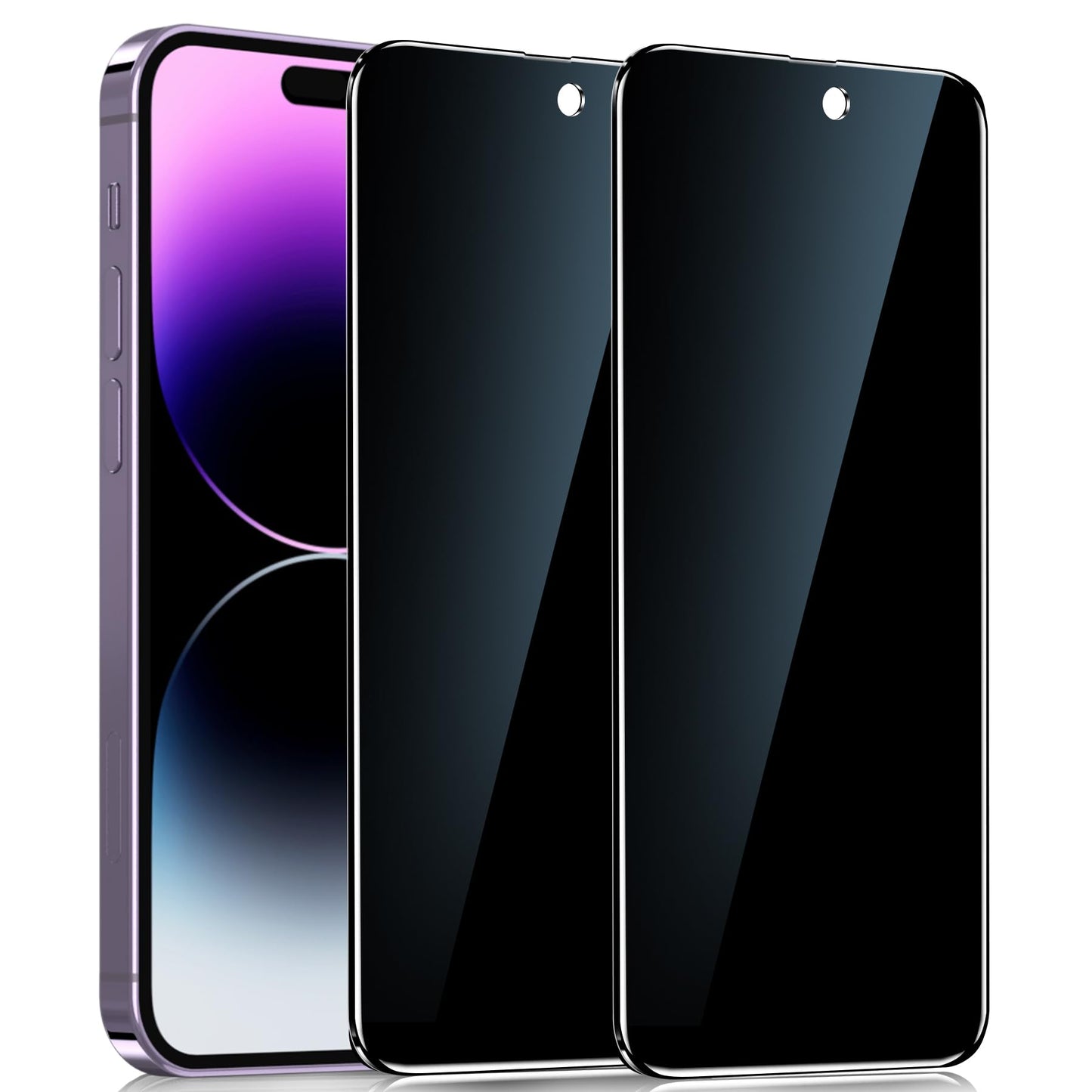 [2 Pack] Privacy Screen Protector for iPhone 11/XR, YMHML Tempered Glass Anti-Spy Bubble Free Case Friendly Easy Installation Film for iPhone 11/XR 6.1 Inch