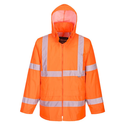 Portwest H440 Men's Lightweight Waterproof Hi-Vis Rain Jacket Orange, Large