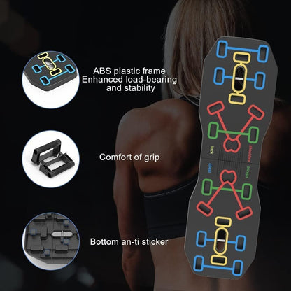 AERLANG Push Up Board, Foldable 10 in 1 Push Up Bar with Resistance Bands,Portable Multi-Function Push up Handles for Floor,Professional Push Up Strength Training Equipment