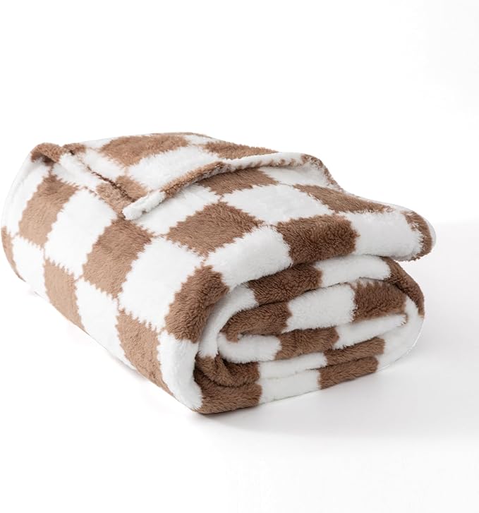 Ultra Soft Jacquard Shaggy Fleece Throw Blanket, Lightweight Warm and Plush, Cozy Couch and Travel Blanket, Multiple Colors and Sizes, Year Round Comfort