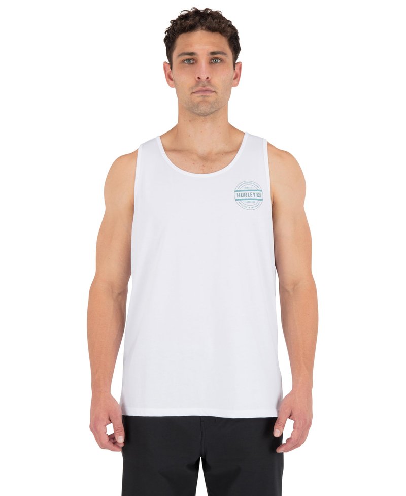Hurley Men's Filler Tank Top, White, L