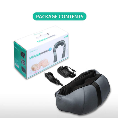 Medcursor Neck Massager, Portable Electric Shiatsu Back Massage Device with Heat, Deep Tissue 3D Kneading Pillow for Muscle Pain Relief (No Battery)