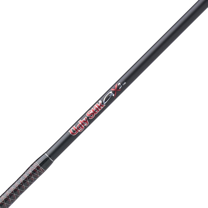 Ugly Stik 7’ GX2 Spinning Fishing Rod and Reel Spinning Combo, Ugly Tech Construction with Clear Tip Design, 7’ 1-Piece Rod