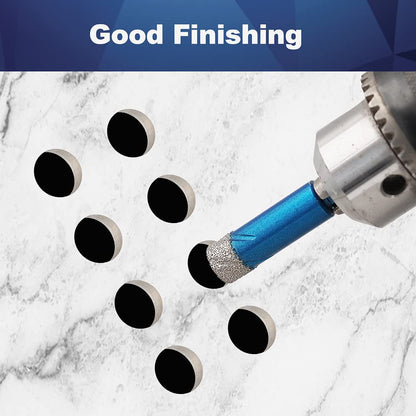 Diamond Drill Bit - BRSCHNITT 5pcs 6mm Masonry Drill Bits Set for Porcelain Tile Ceramic Stone Granite Marble,Hex Shank Diamond Hole Saw Drill Bit
