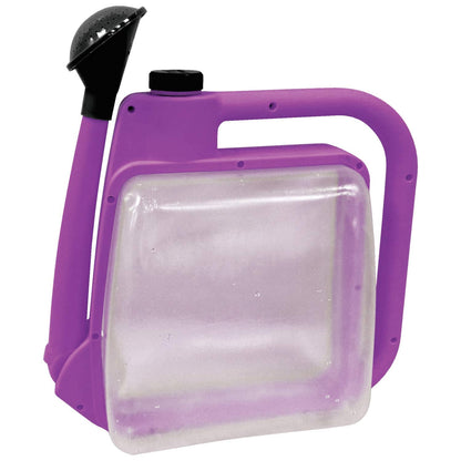 Centurion 1408 Foldable Clear Plastic Watering Can,1.5 Gal with Rotating Nozzle, Long Stem Spout, Compact Ergonomic Design with Sprinkler & Pouring System Ideal for Indoor/Outdoor Gardening - Lavender