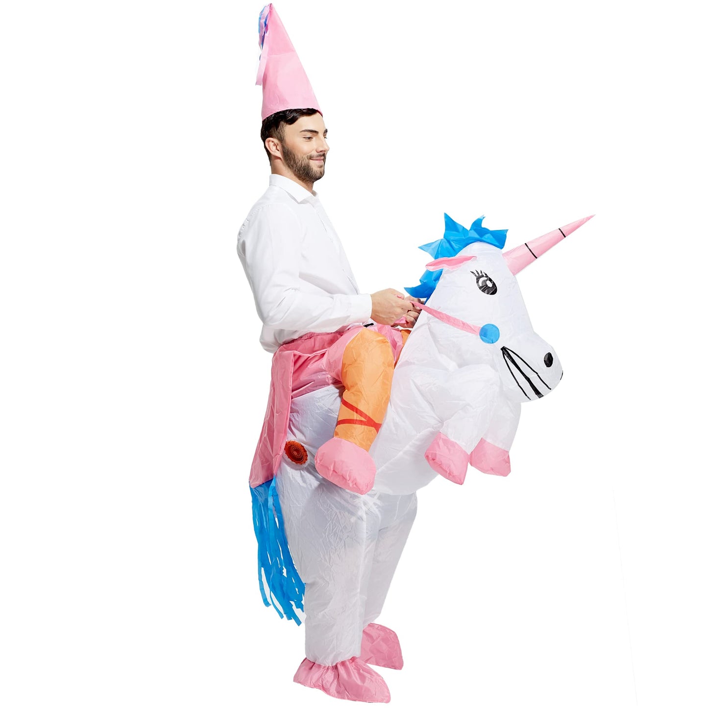TOLOCO Inflatable Costume for Adults Unicorn Costume Blow up Costume Adult Halloween Costumes for Men