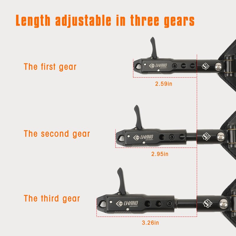 LWANO Archery Compound Bow Release Aids Trigger 360° Adjustable Wristband Release Aids for Adults Youth Kids Hunting Shooting Accessories (Black)