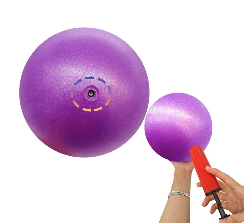 XIECCX Mini Yoga Balls 6 Inch Exercise Pilates Therapy Balance Micropore Ball Barre Equipment for Home Stability Training Physical Core Training with Pump(Blue)