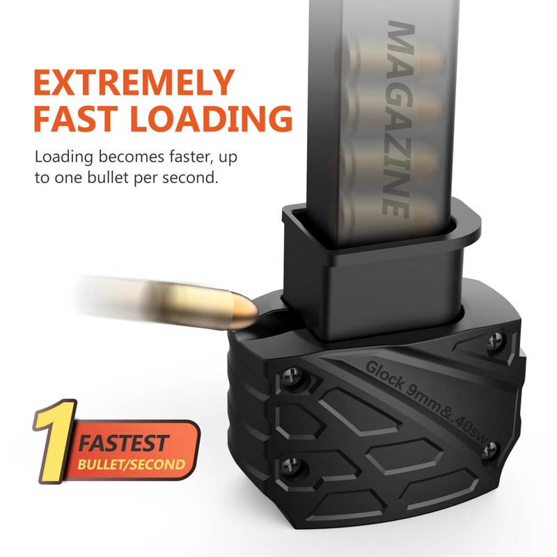 Ludex Magazine Speed Loader for Glock 9mm/.40.Fits Glock 17,18,19,22,23,24,26,27,34,35,45 and 47-Black