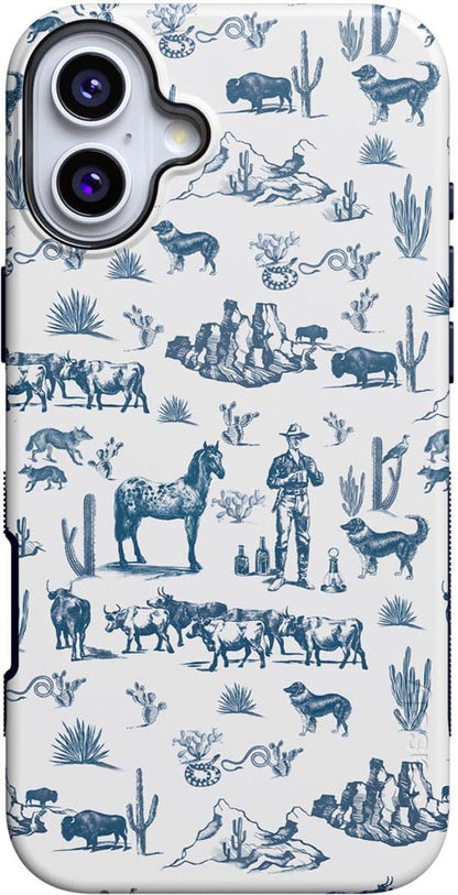 Casely iPhone 16 Case | Nantucket Cottage | Blue Hydrangea | Compatible with MagSafe | Bold Protective Design