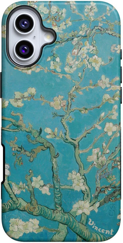 Casely iPhone 16 Case | Nantucket Cottage | Blue Hydrangea | Compatible with MagSafe | Bold Protective Design